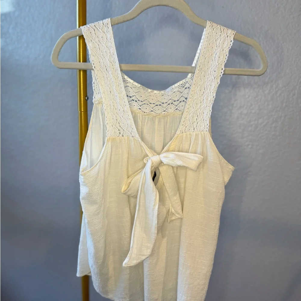 Madewell Elegant Ivory Crochet Women's Top - Picture 4 of 4